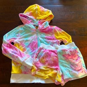 Polo Ralph Lauren Terry Cloth Tie Dye Short Sweatsuit